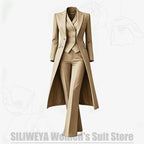 Women's Tailored Two-Piece Blazer and Pants Suit