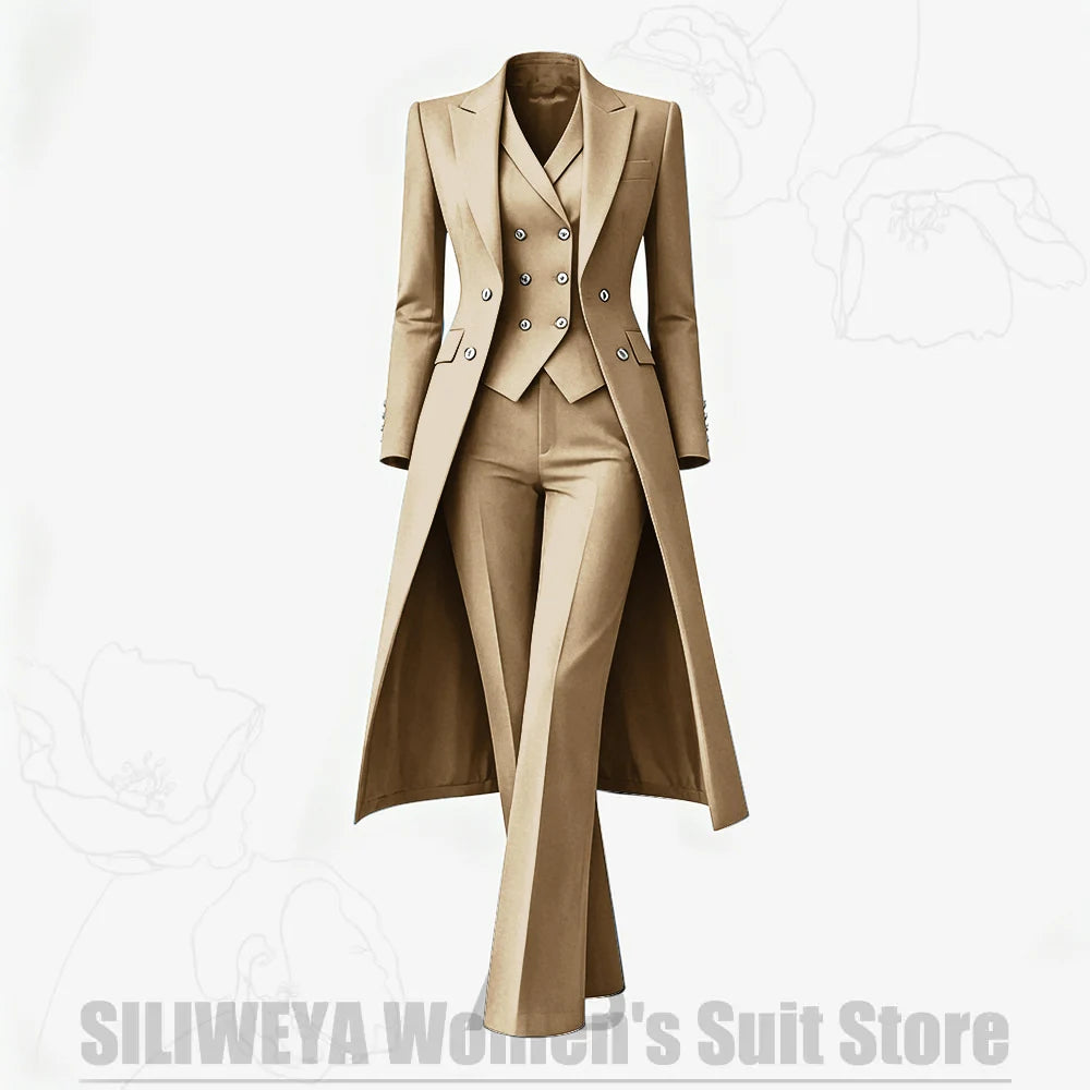 Women's Tailored Two-Piece Blazer and Pants Suit
