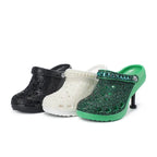 Women's Snake Shaped Rhinestone Pointed Toe High Heel Sandals