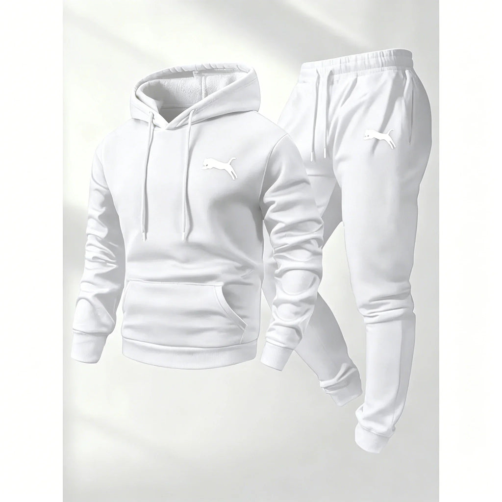 Men's Casual Hoodie and Sweatpants Two Piece Tracksuit Set