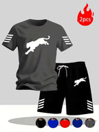 Men's Casual Summer T-Shirt and Shorts Suit Set
