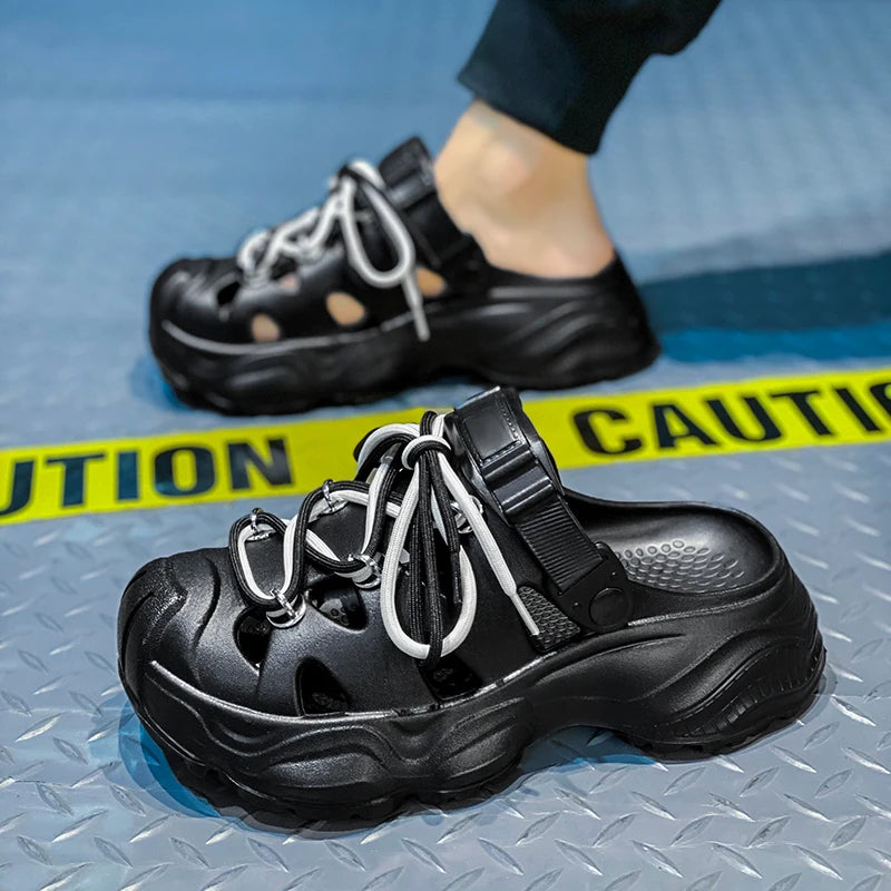 Men's Casual Platform EVA Clogs Sandals Lightweight Waterproof Slides