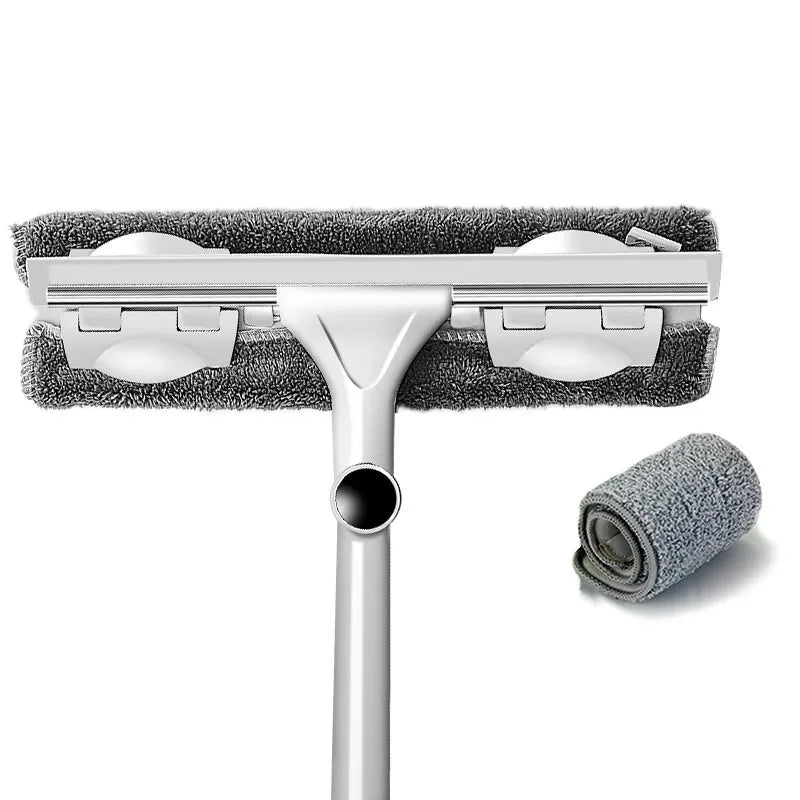 Telescopic Window Cleaner Mop with Extendable Aluminum Rod