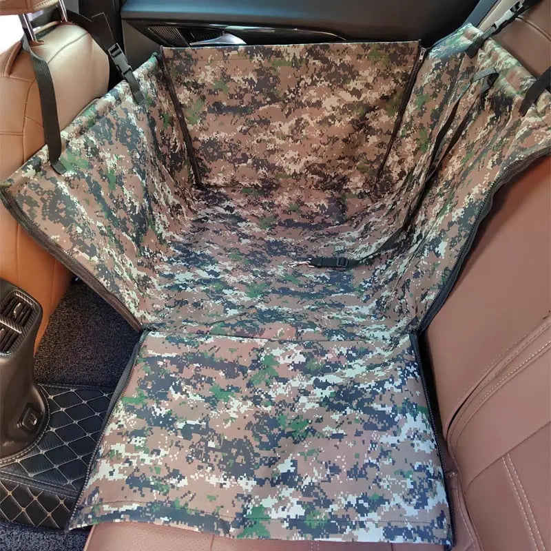 Waterproof Dog Car Seat Cover with Hammock Protector and Non-Slip Backing