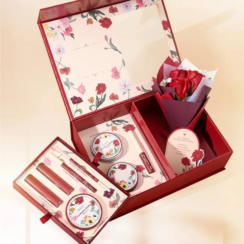 Crimson Carol Flower Series Valentine's Day Makeup Gift Set