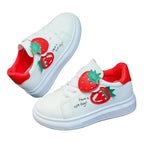 Girls' PU Leather Soft-Soled Casual Running Sneakers