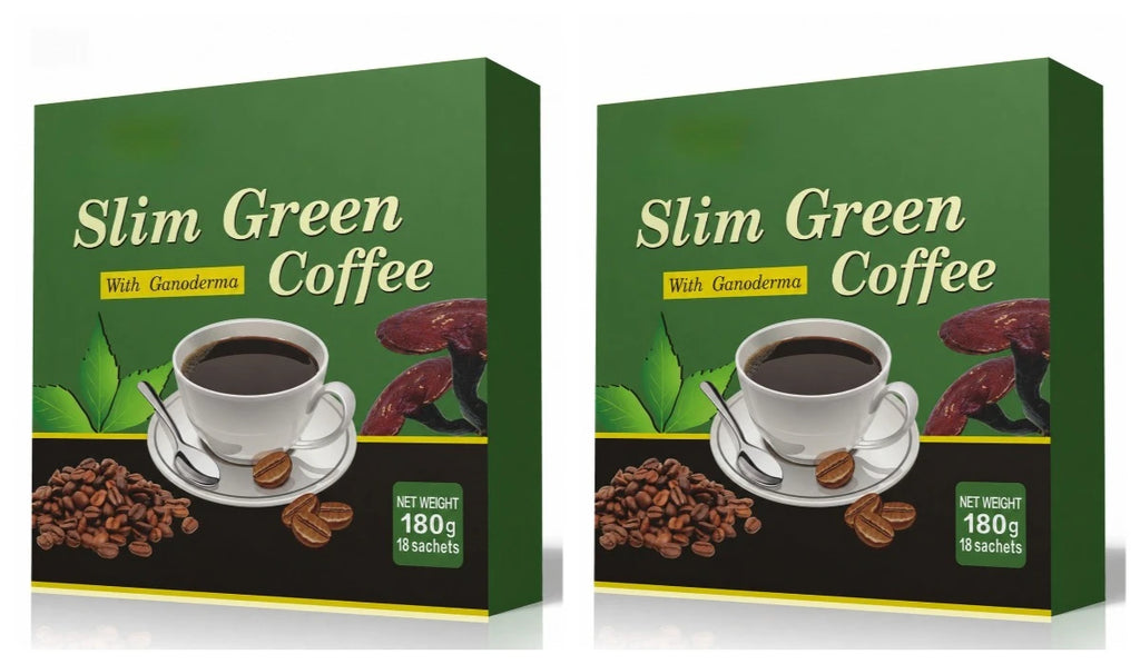 Slim Green Coffee Ganoderma Herbal Supplement 18 Sachets 6.3 oz