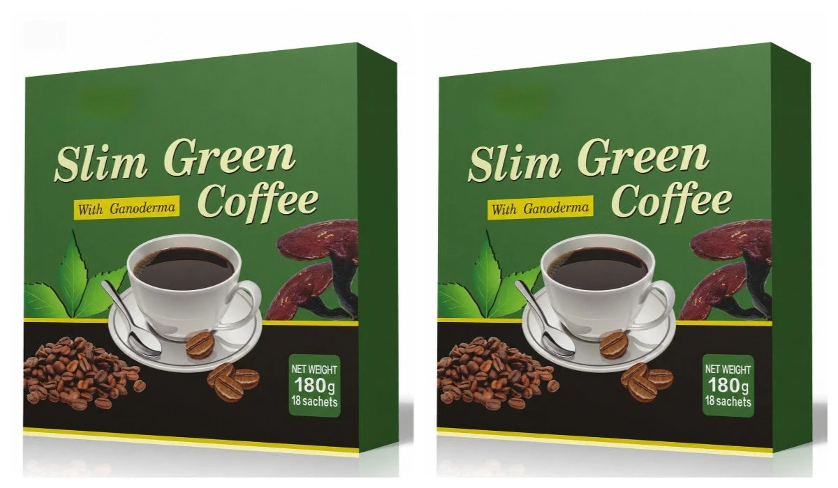 Slim Green Coffee Ganoderma Herbal Supplement 18 Sachets 6.3 oz