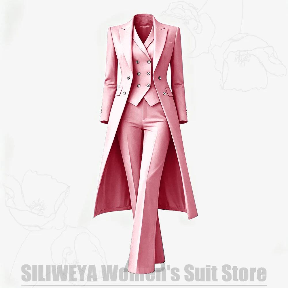 Women's Tailored Two-Piece Blazer and Pants Suit