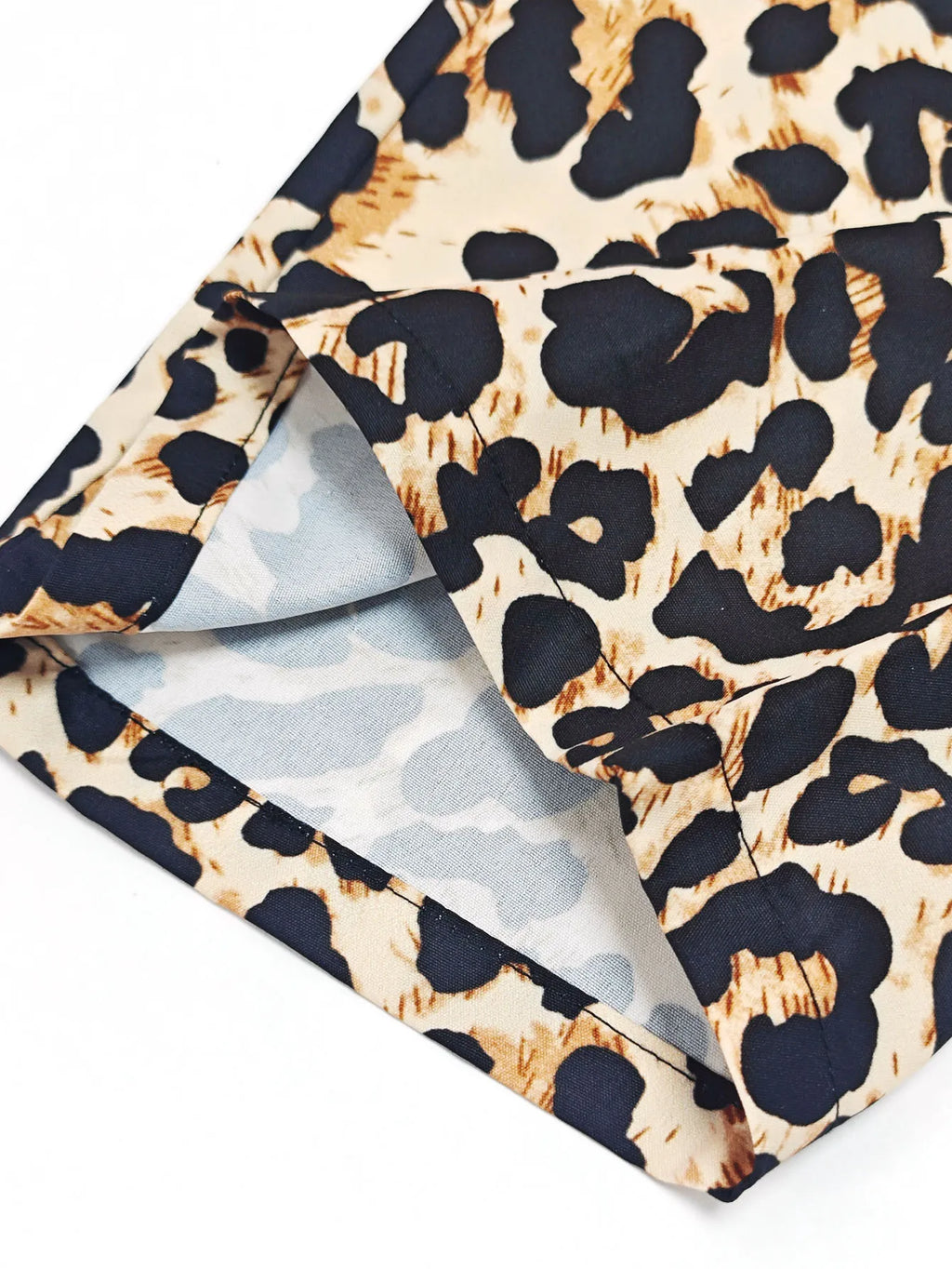 Girls' Bowtie Leopard Print Fleece Hoodie Pants Two-Piece Set