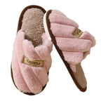 Winter Warm Plush Women's Slippers Soft Flat Indoor Bedroom Shoes