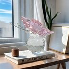 Crystal Cut Butterfly Ornament and Desktop Tabletop Figurine