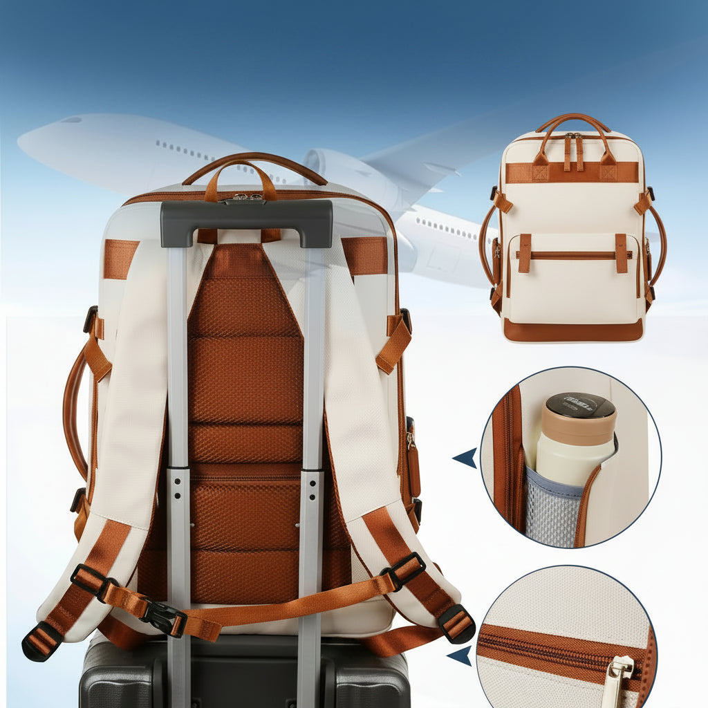 Unisex Casual Nylon Large Capacity Laptop Travel Backpack