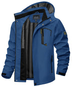 Men's Lightweight Waterproof Hooded Outdoor Hiking Rain Jacket TJ589