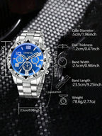 CMK Men's Quartz Watch 4-Piece Gift Set with Wallet