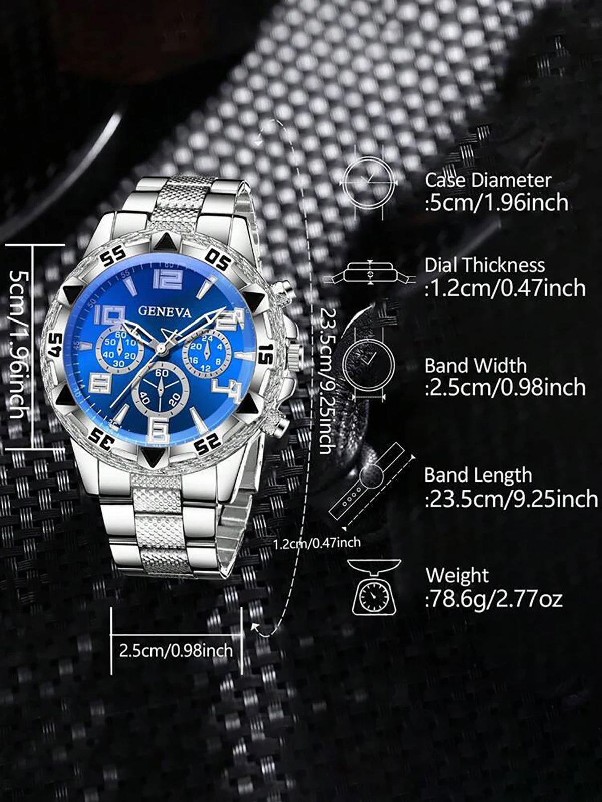 CMK Men's Quartz Watch 4-Piece Gift Set with Wallet