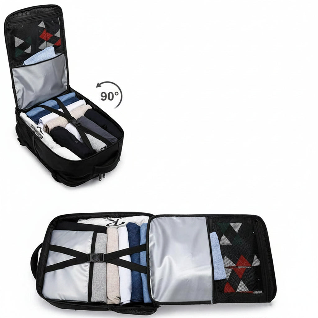 Unisex Business Nylon Multi-Compartment Travel Laptop Backpack BJ855