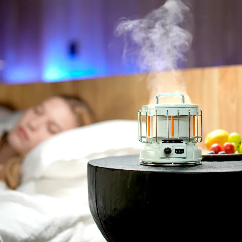 Vintage 3-in-1 Rechargeable Camping Lantern with 9600mAh Power Bank