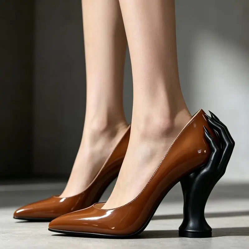 Women's Pointed Toe Hand Sculpted Heel Pumps