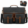 Men's Fashion Canvas Waterproof 15.6 Inch Laptop Messenger Bag