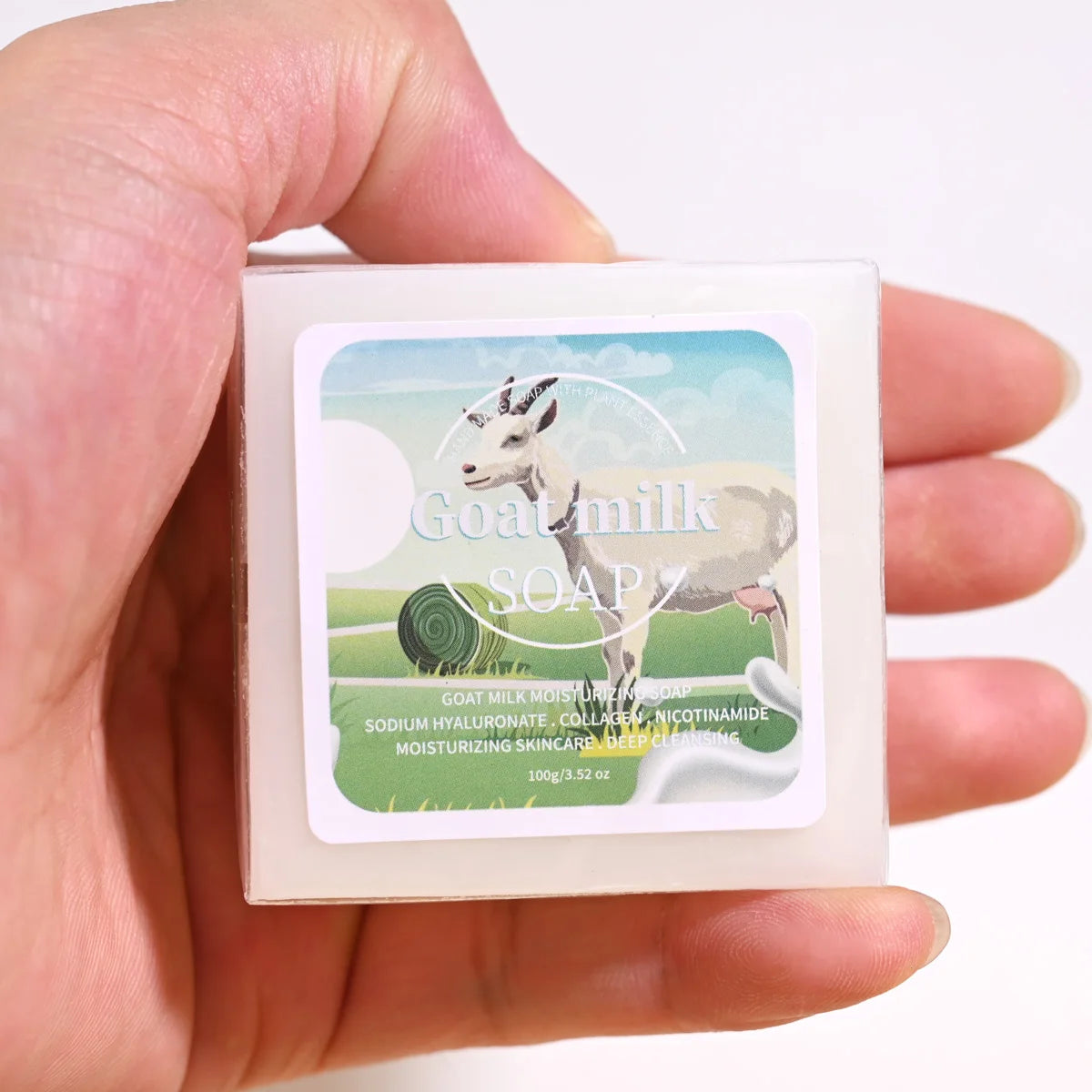 Unisex Niacinamide Goat Milk Collagen Cleansing Soap Bar 3.5 oz