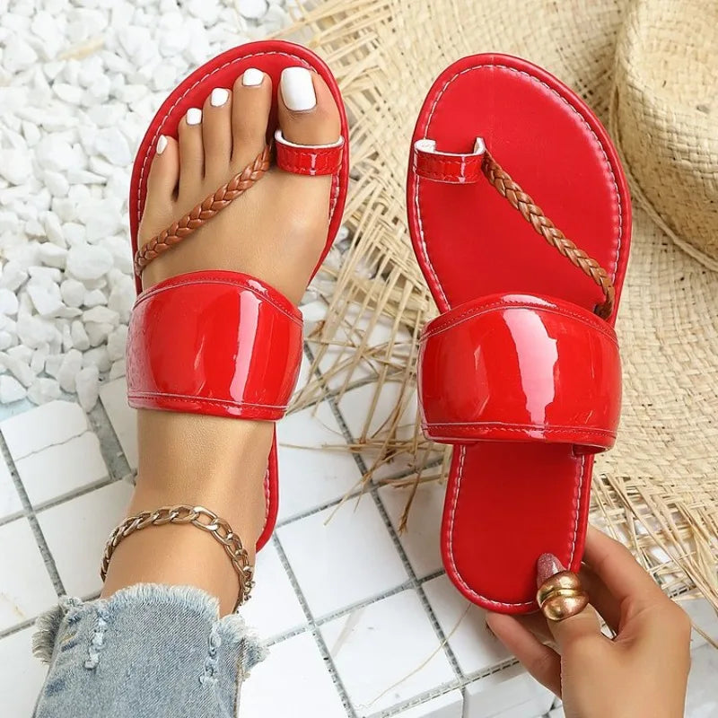 Women's Casual Flat Slip-On Beach Slides Sandals for Summer