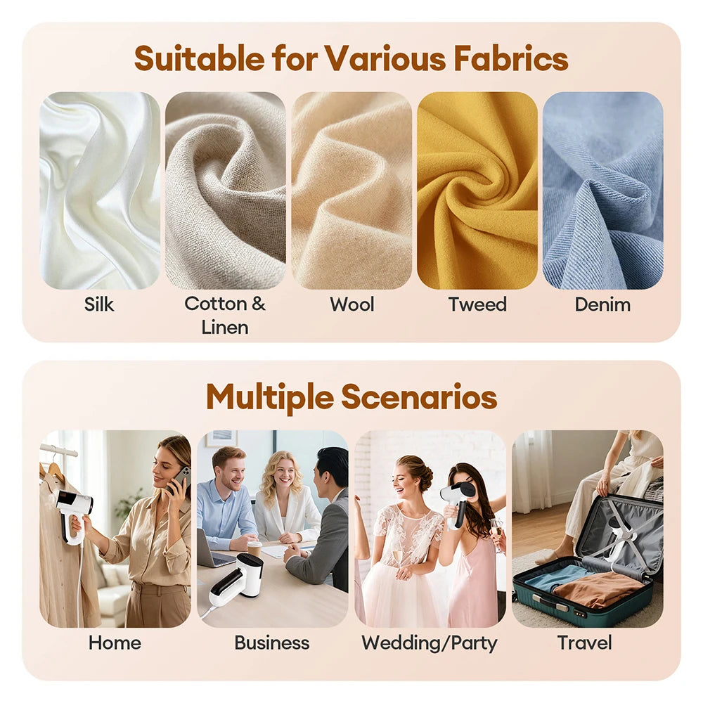Portable Handheld Garment Steamer and Steam Iron with Fast Heating