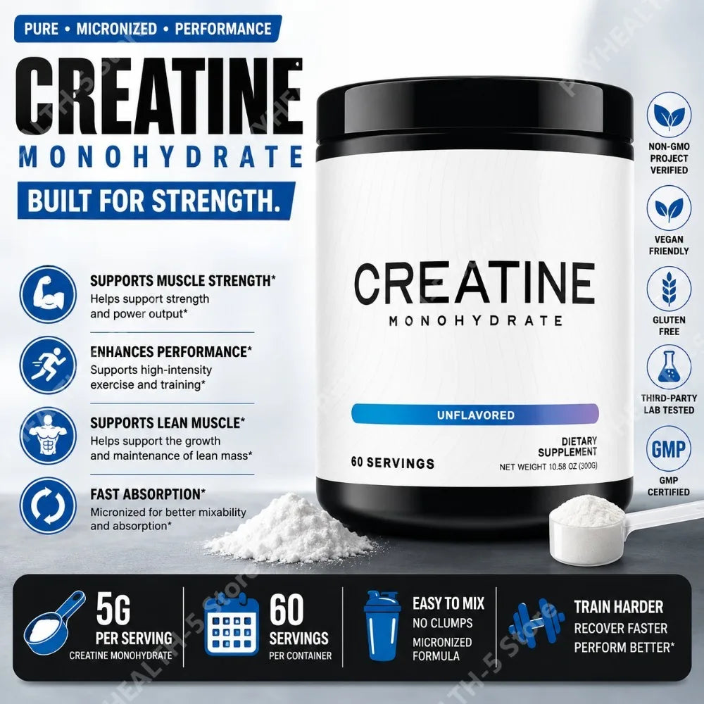 Creatine Monohydrate Powder 5000mg Fitness Support Supplement 10.6 oz