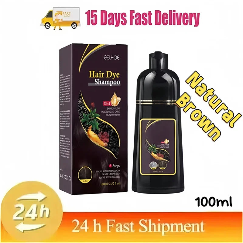 3-in-1 Herbal Hair Color Shampoo for Gray Hair Care 20240226