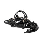 Women's Crocodile Shape Tote Shoulder Crossbody Handbag