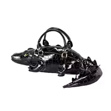 Women's Crocodile Shape Tote Shoulder Crossbody Handbag