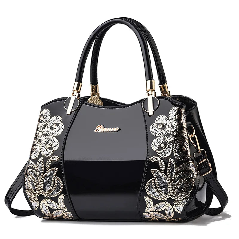 Women's Shiny Patent Leather Shoulder Messenger Bag
