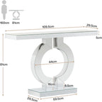 Modern Mirrored Console Table for Entryway and Living Room