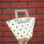 Women's Diamond Handle Bucket Crossbody Handbag