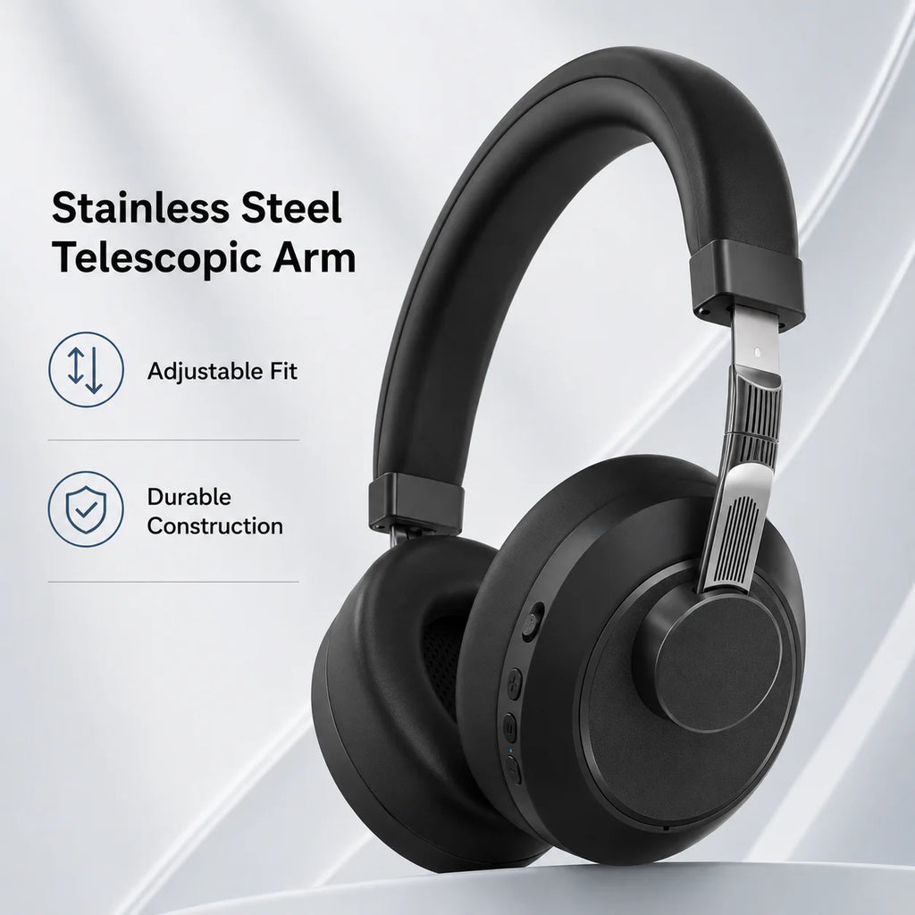 ANC Wireless Bluetooth 5.4 Over Ear Noise Cancelling Headphones