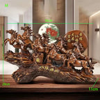 Eight Horses Resin Ornament and Feng Shui Desktop Figurine