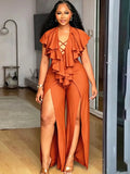 Women's Wide Leg Jumpsuit High Waist Casual Black
