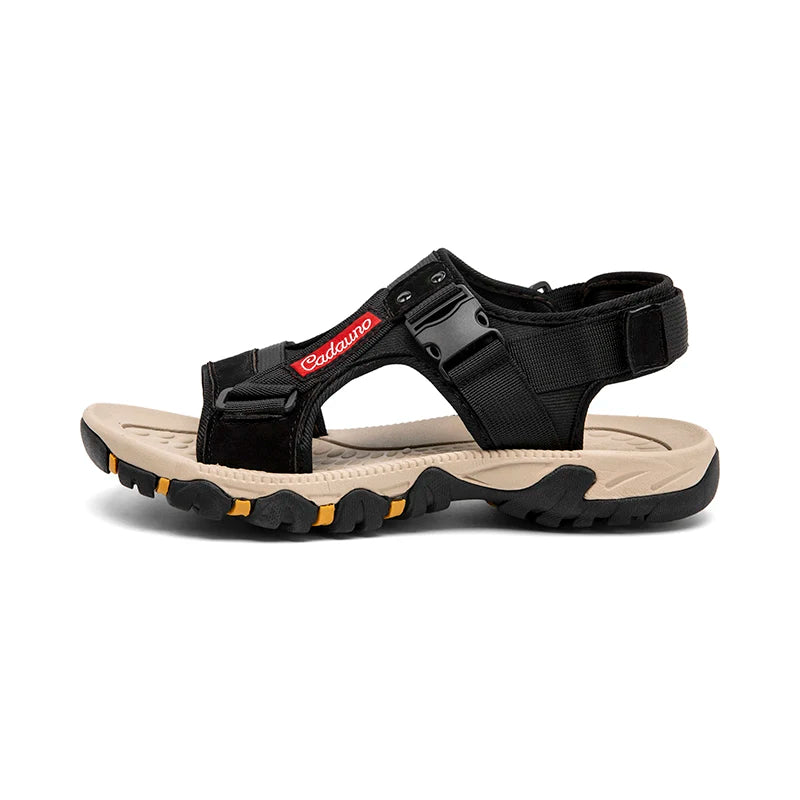 Men's Leather Outdoor Sandals Breathable Open Toe Beach Shoes