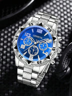 CMK Men's Quartz Watch 4-Piece Gift Set with Wallet