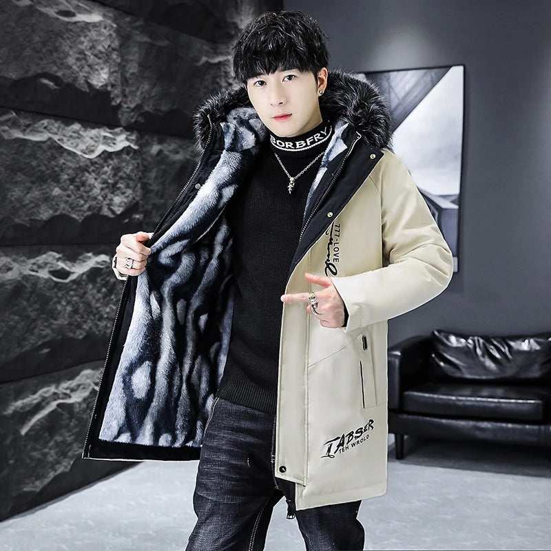 Men's Thick Warm Hooded Winter Parka Coat YA2318