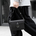 Men's Fashion PU Leather Minimalist Crossbody Messenger Bag
