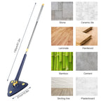 Telescopic Triangle Cleaning Mop with 360 Degree Rotatable Head