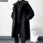 Men's Loose Fit Korean Style Casual Trench Long Coat