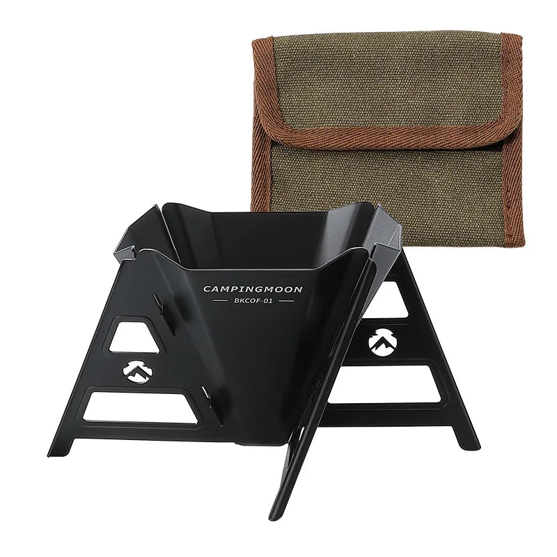 Foldable Camping Coffee Dripper and Portable Titanium Plated Funnel Rack