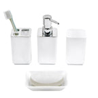 Bamboo Plastic Bathroom Accessory Set with Trash Can T234-8