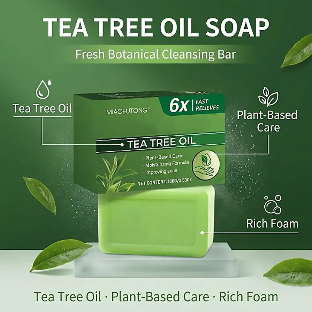 Natural Tea Tree Oil Cleansing Face Body Soap Bar 3.5 oz