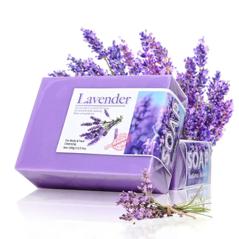Natural Organic Lavender Cleansing Face Body Soap Bar