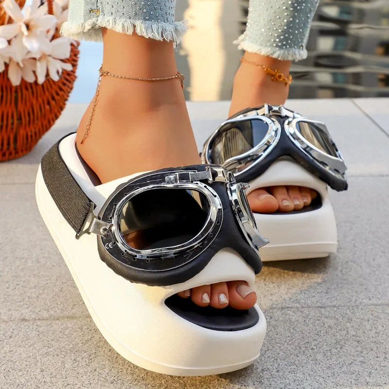Women's Platform Open Toe Sandals Non-slip Summer Casual Slides