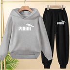 Kids' Letter Printed Hoodie Pants Two-Piece Set