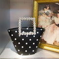 Women's Diamond Handle Bucket Crossbody Handbag